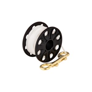 TECLINE szpulka 15m - 30m - 45m karabinek brąz