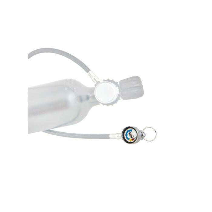 TECLINE manometr 26 mm do butli pony mocowany do węża HP 2 TECLINE manometr 26 mm do butli pony mocowany do węża HP 2