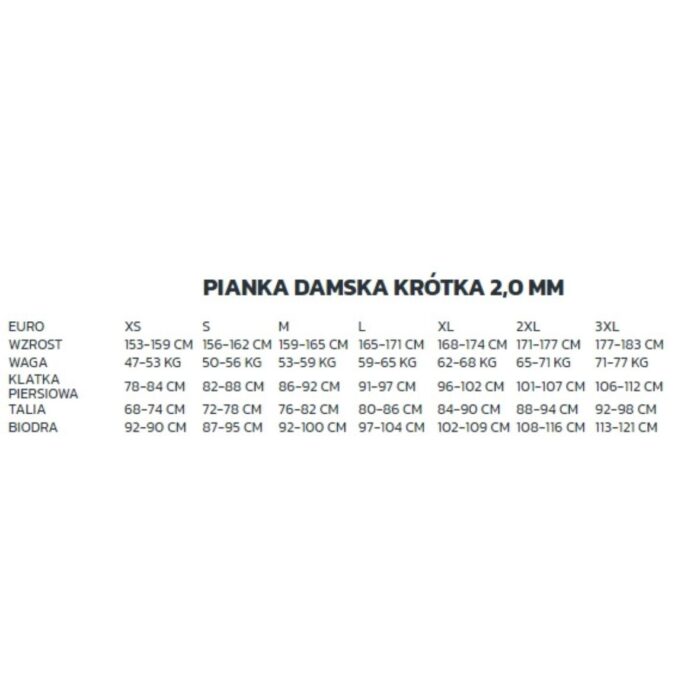 TUSA pianka krótka UA5307 damska TUSA pianka krótka UA5307 damska