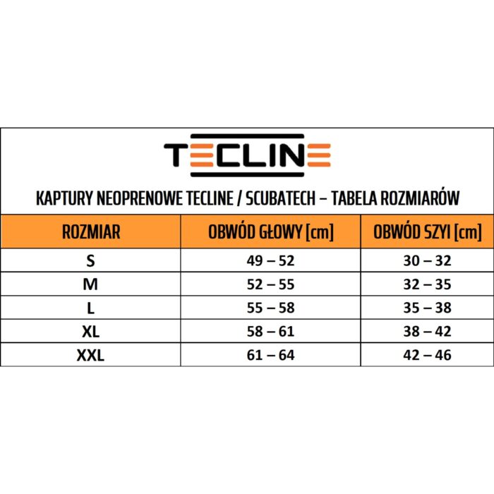 TECLINE kaptur neoprenowy 7mm (2) TECLINE kaptur neoprenowy 7mm (2)