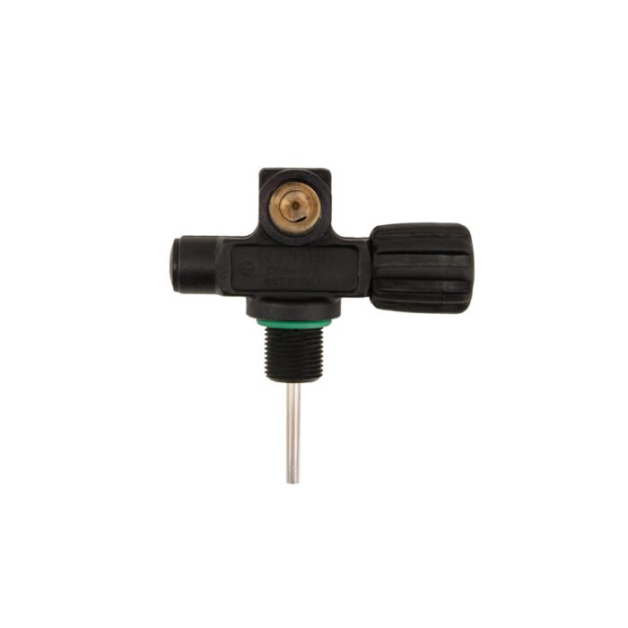 Zawór pojedynczy z możliwością rozbudowy pozwala na nurkowanie z pojedynczą butlą lub w konfiguracji sidemount. Dzięki swojej konstrukcji zawór ten może być wykorzystany jako element manifoldu w konfiguracji dwubutlowej (twinset).  SPECYFIKACJA: - Zawór pojedynczy z możliwością rozbudowy (lewy) - Ciśnienie robocze: 300 bar - Materiał wykonania: brąz morski z podwójną powłoką (chrom + PVD*) - Gwint do przyłącza automatu: DIN G5/8 - Gwint do butli: M25/2 - O-ring uszczelniający połączenie z butlą - Syfon zapobiegający gromadzeniu się wilgoci w zaworze - Gumowa gałka  *PVD – Łukowo-plazmowa technologia nanoszenia bardzo twardych powłok. Metodę tę stosuje się np. do utwardzania narzędzi o bardzo wysokiej wytrzymałości  ZASTOSOWANIE: -butle pojedyncze -zestawy podwójne -sidemount