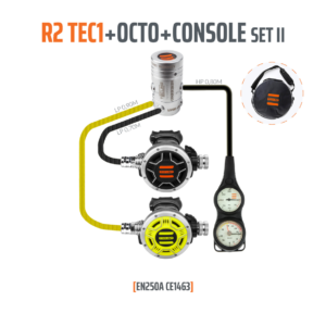 Automaty oddechowe Tecline R2 TEC1 z oktopusem i konsolą 2 el.