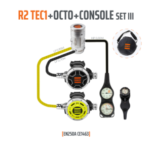 Automaty oddechowe Tecline R2 TEC1 z oktopusem i konsolą 3 el.