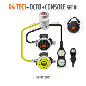 Automaty oddechowe Tecline R4 TEC1 z oktopusem i konsolą 3 el.
