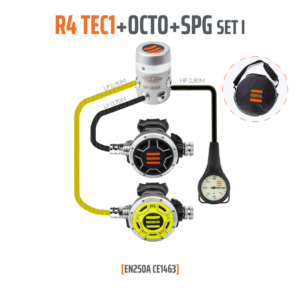 Automaty oddechowe Tecline R4 TEC1 z oktopusem manometr