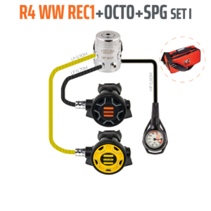 Automaty oddechowe Tecline R4 WW REC1 z oktopusem manometr