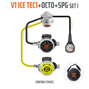 Automaty oddechowe Tecline V1 ICE TEC1 z oktopusem manometr