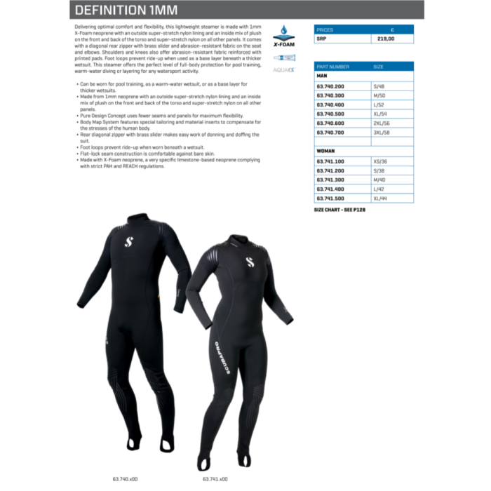 Skafander neoprenowy Scubapro Definition 1 mm damski (4) Skafander neoprenowy Scubapro Definition 1 mm damski (4)