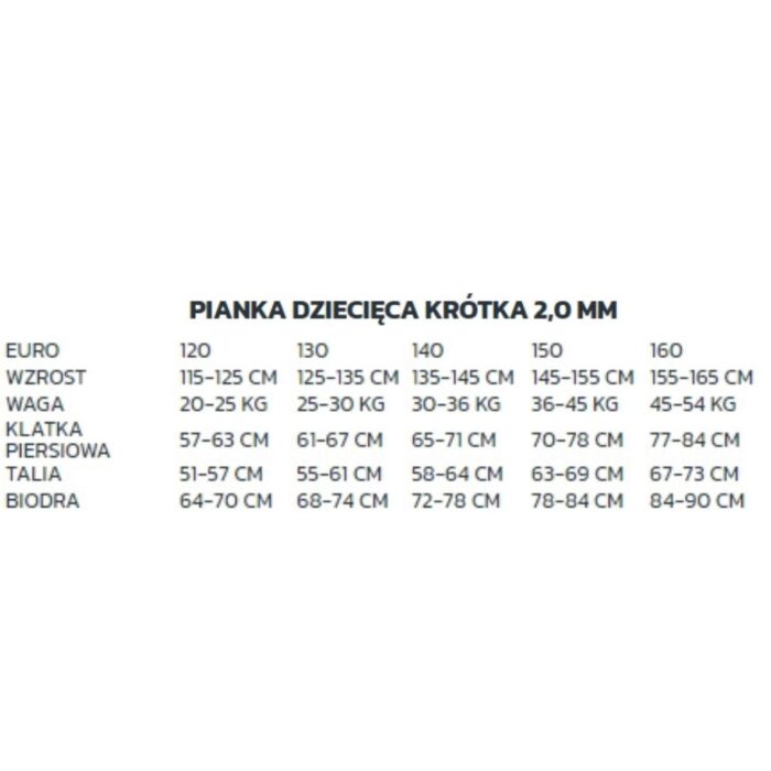 TUSA pianka krótka UA5306 dziecko (1) TUSA pianka krótka UA5306 dziecko (1)