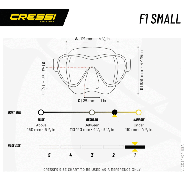 Maska nurkowa Cressi F1 Small Maska nurkowa Cressi F1 Small
