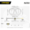 Maska nurkowa Cressi Matrix tabela rozmiarów