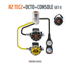 Automaty oddechowe Tecline R2 TEC2 z oktopusem i konsolą 2 el.