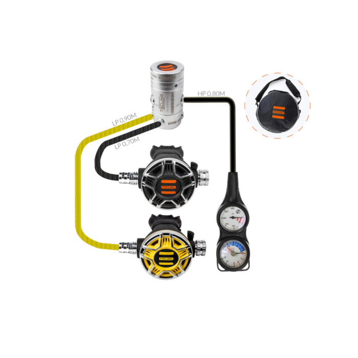 Automaty oddechowe Tecline R2 TEC2 z oktopusem i konsolą 2 el. Automaty oddechowe Tecline R2 TEC2 z oktopusem i konsolą 2 el.