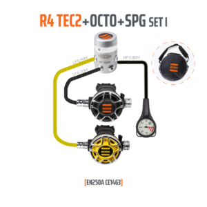 Automaty oddechowe Tecline R4 TEC2 z oktopusem i manometrem
