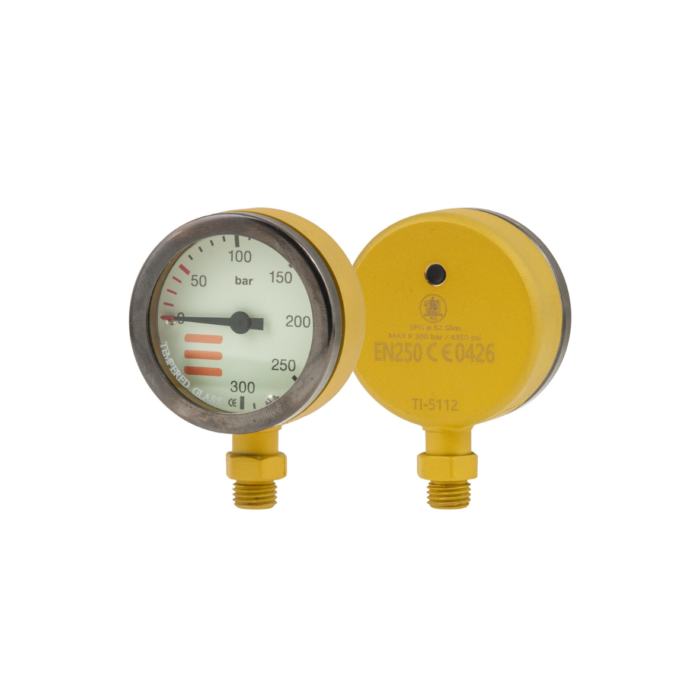 Manometr Tecline głowica 52 mm żółty Manometr Tecline głowica 52 mm żółty