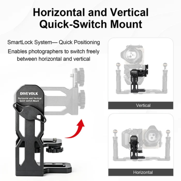 Uchwyt Divevolk Horizontal and Vertical Quick-Switch Mount (2) Uchwyt Divevolk Horizontal and Vertical Quick-Switch Mount (2)